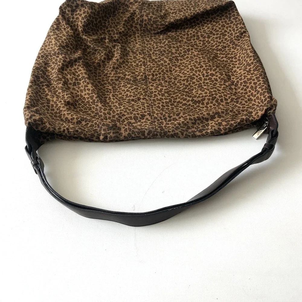 Bottega Veneta Leopard Print Fabric Hobo Bag